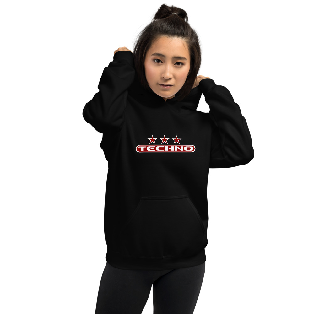 Sweat à capuche techno 7 red – Image 2