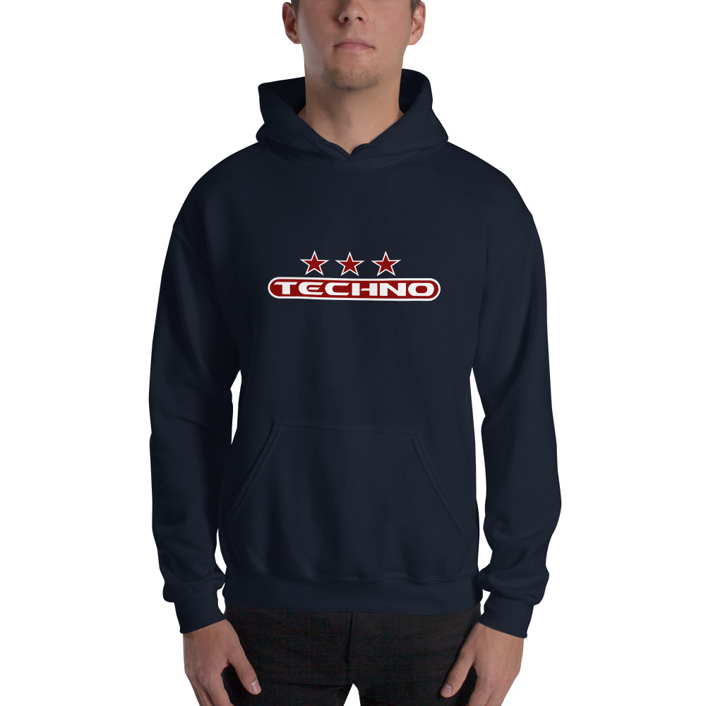 Sweat à capuche techno 7 red – Image 3