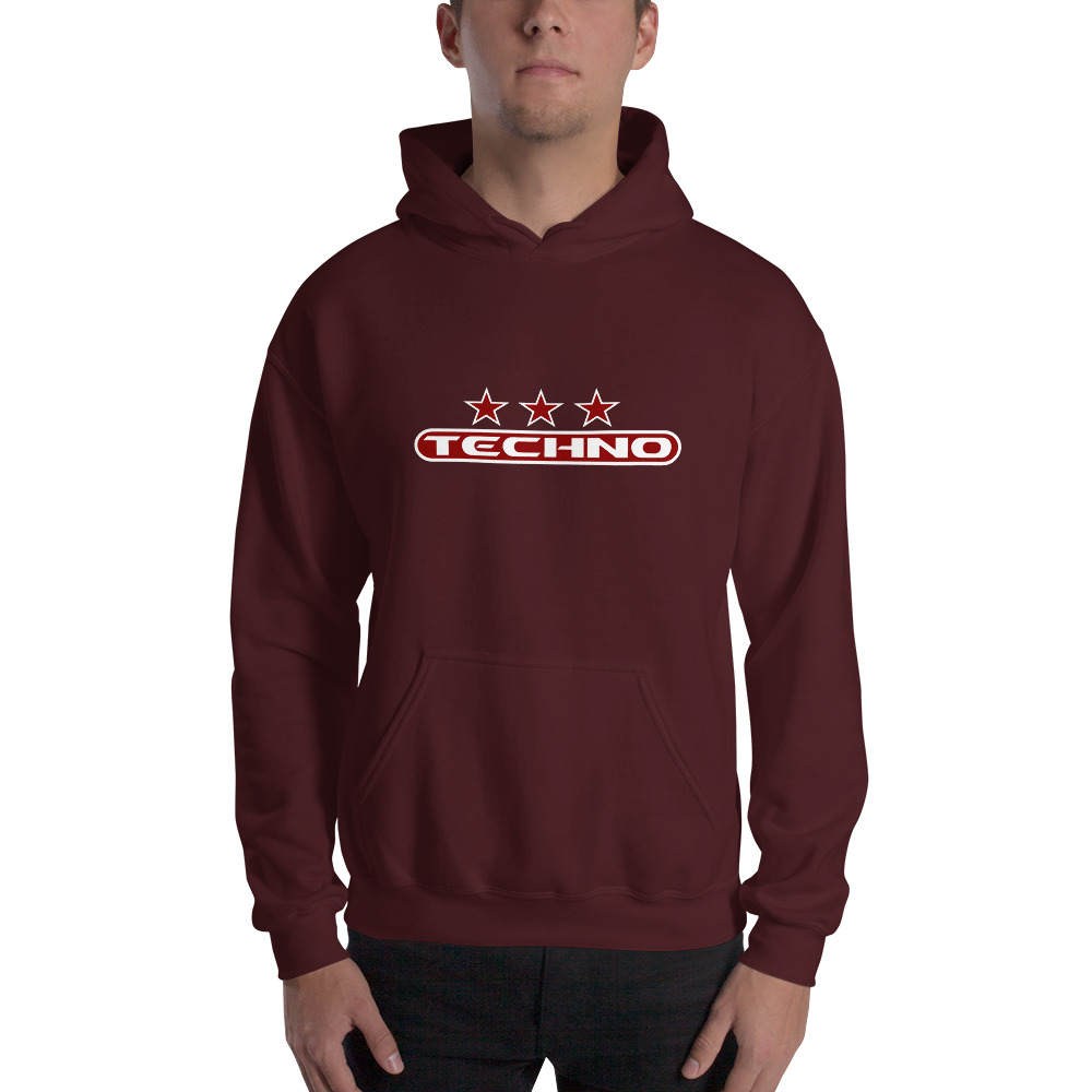 Sweat à capuche techno 7 red – Image 4