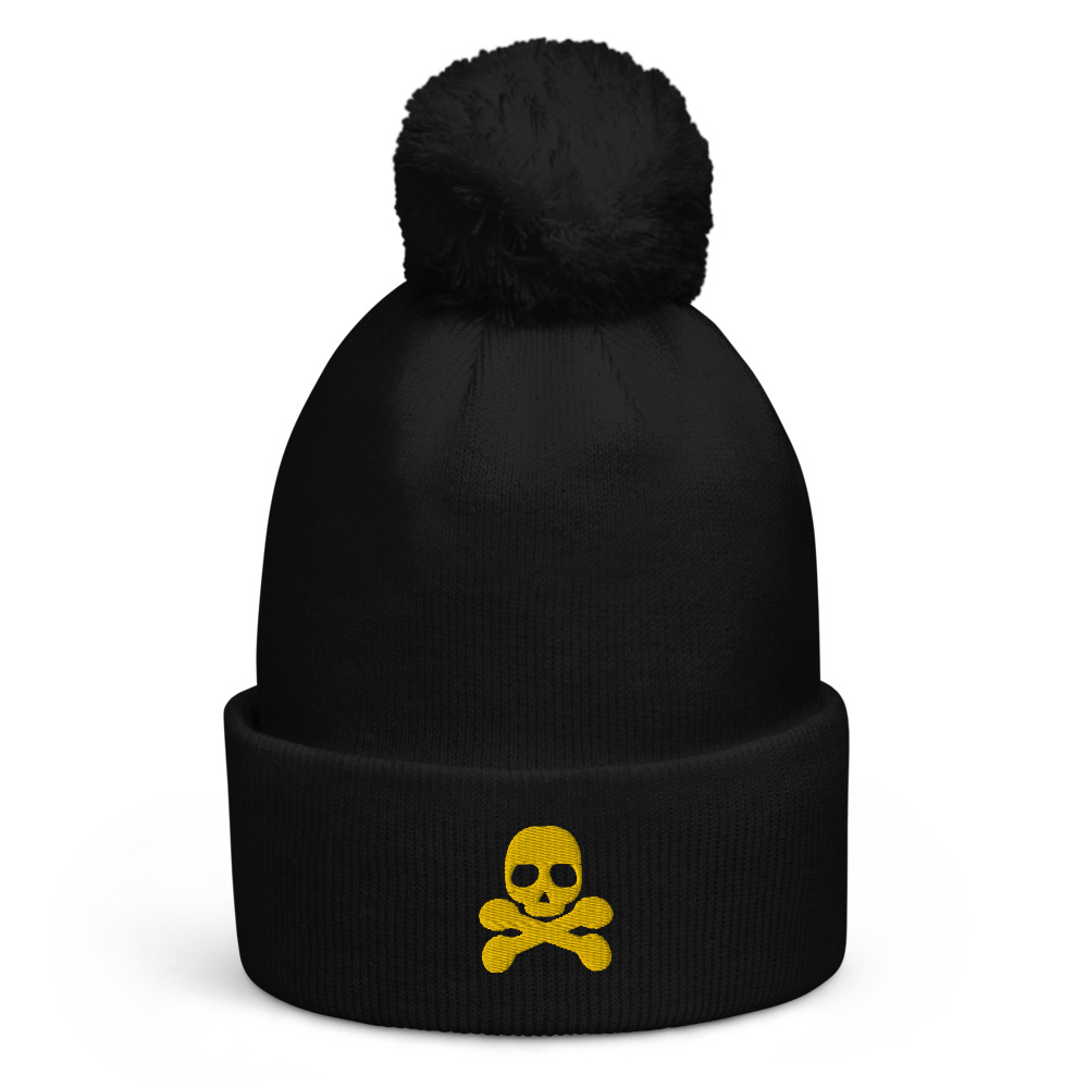 Bonnet à pompon pirate 2 jaune – Image 2
