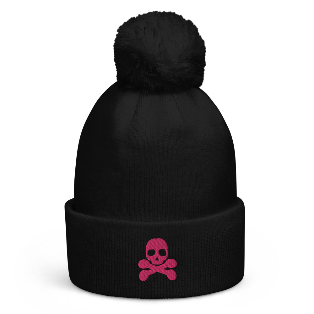 Bonnet à pompon pirate 2 rose – Image 2