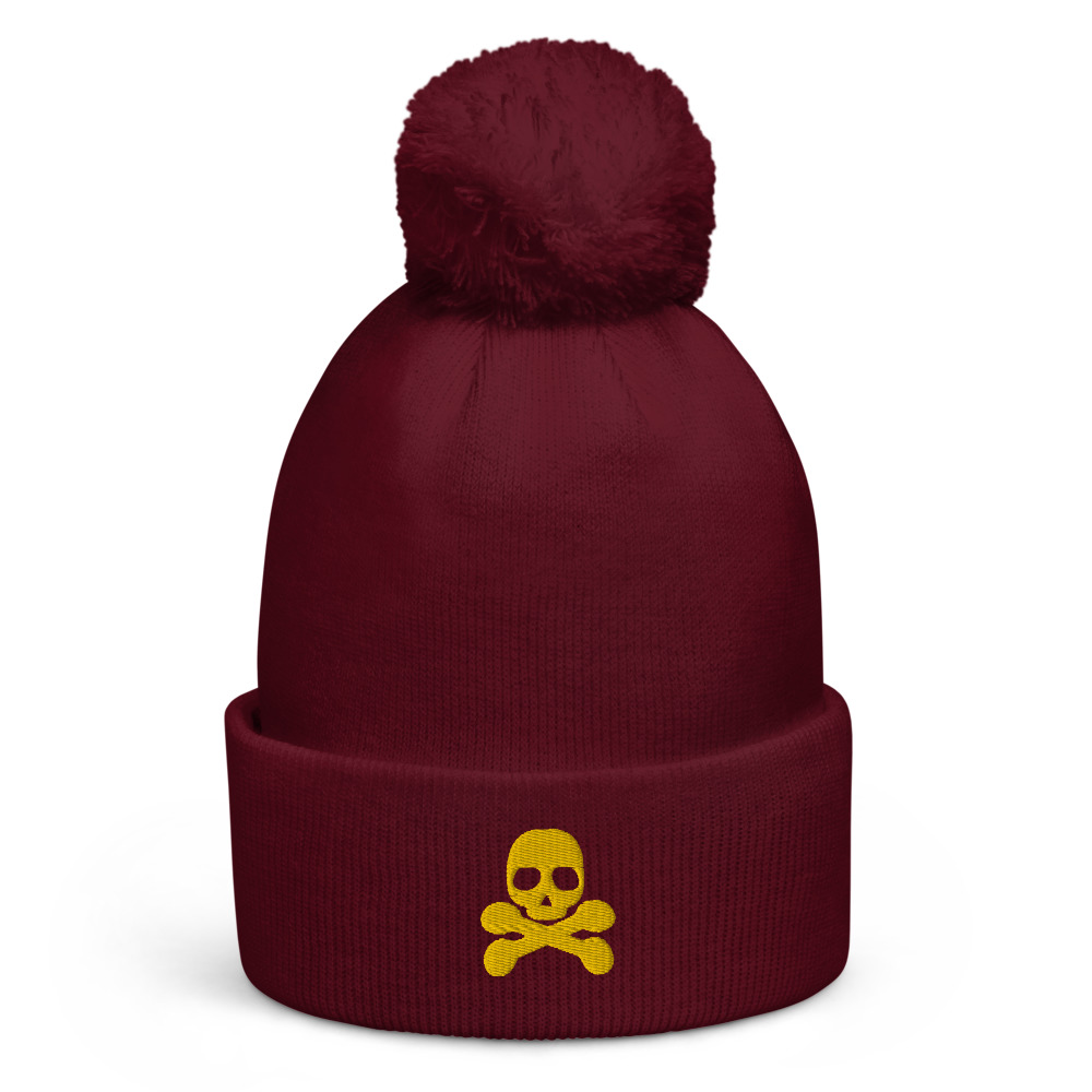 Bonnet à pompon pirate 2 jaune