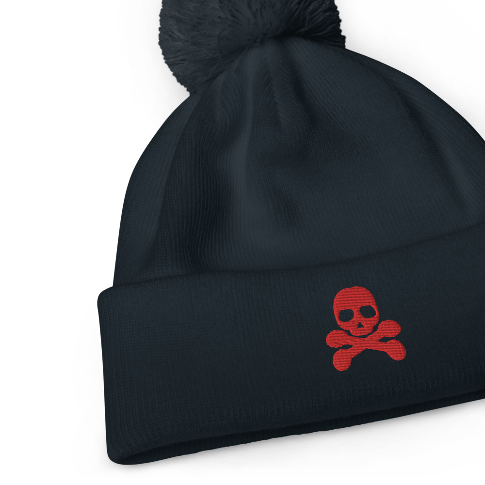 Bonnet à pompon pirate 2 rouge – Image 3