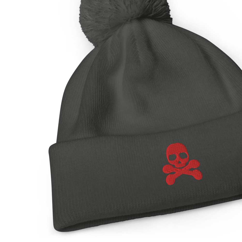 Bonnet à pompon pirate 2 rouge – Image 4