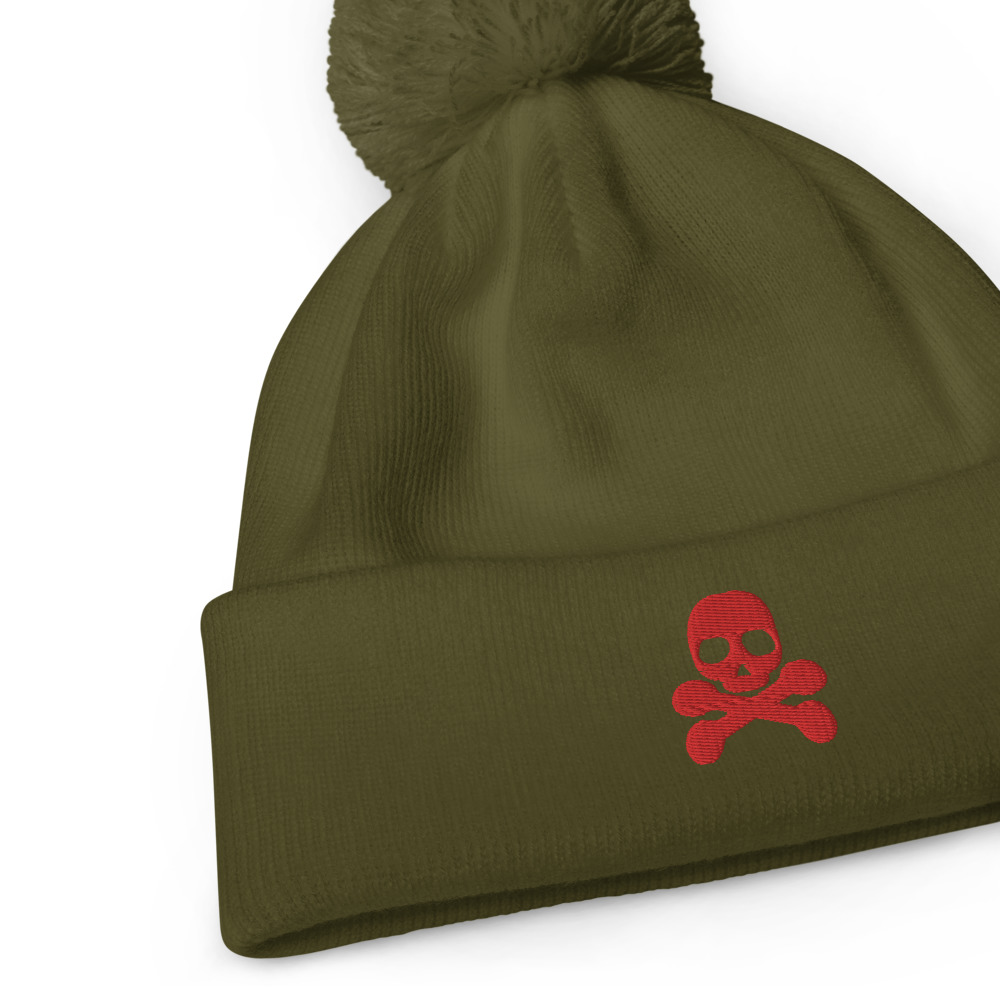 Bonnet à pompon pirate 2 rouge – Image 5