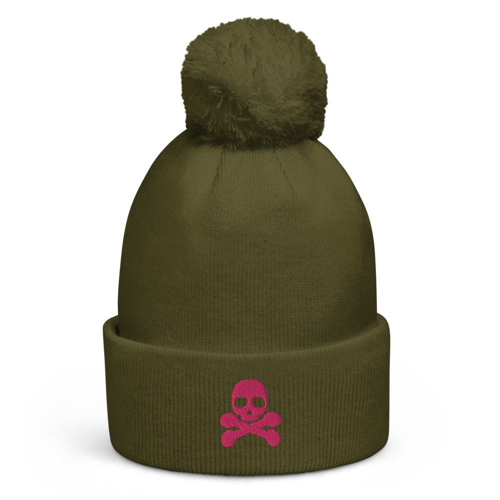 Bonnet à pompon pirate 2 rose – Image 4
