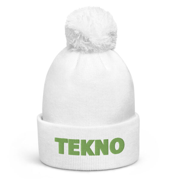 Bonnet à pompon tekno vert