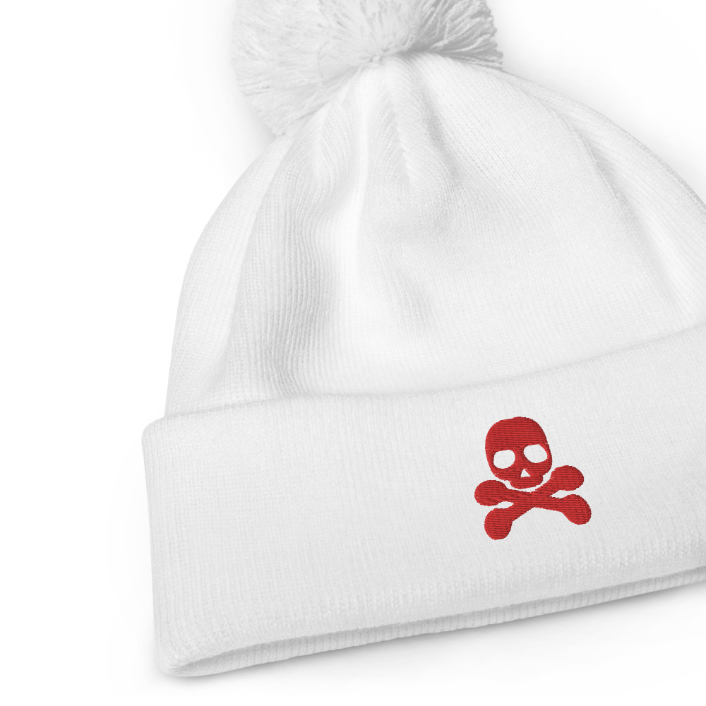 Bonnet à pompon pirate 2 rouge