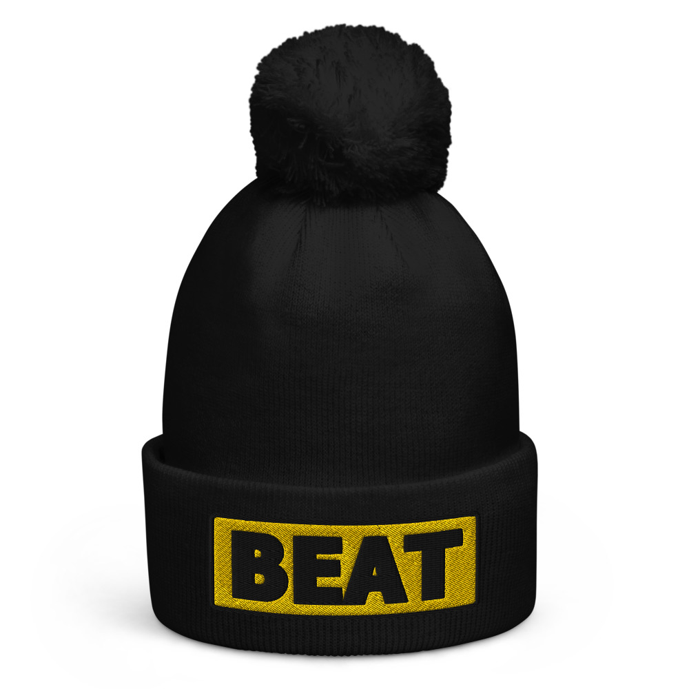 Bonnet à pompon BEAT jaune – Image 2