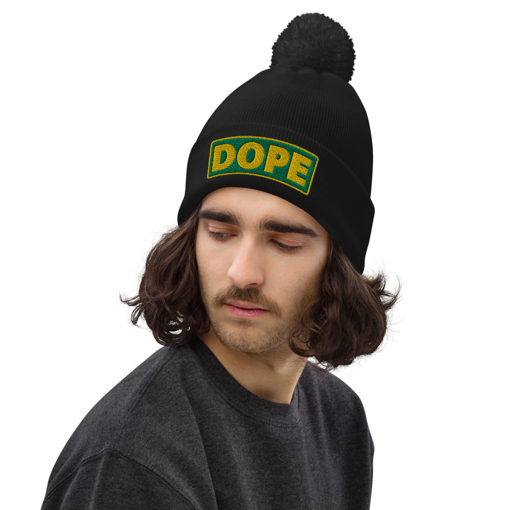 Bonnet à pompon DOPE vert – Image 2