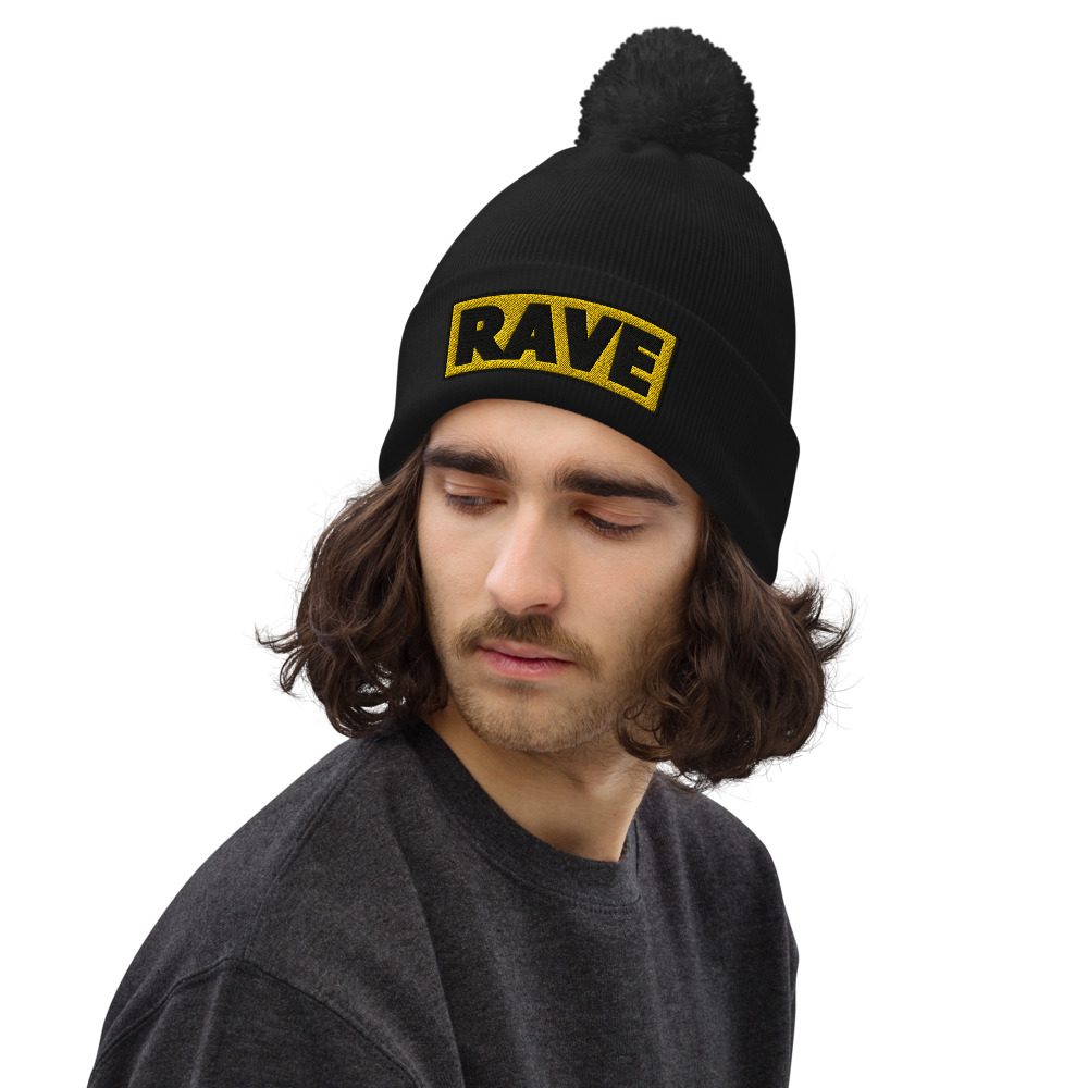 Bonnet à pompon RAVE jaune – Image 2