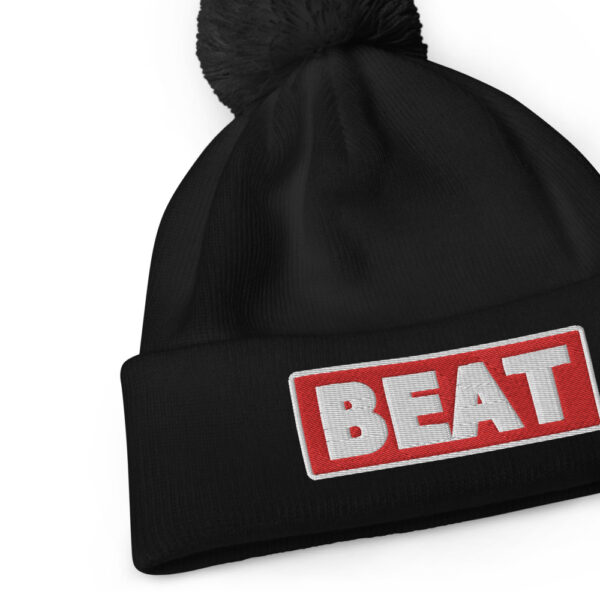 Bonnet à pompon BEAT rouge