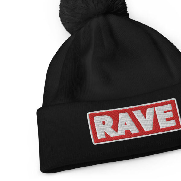 Bonnet à pompon RAVE rouge