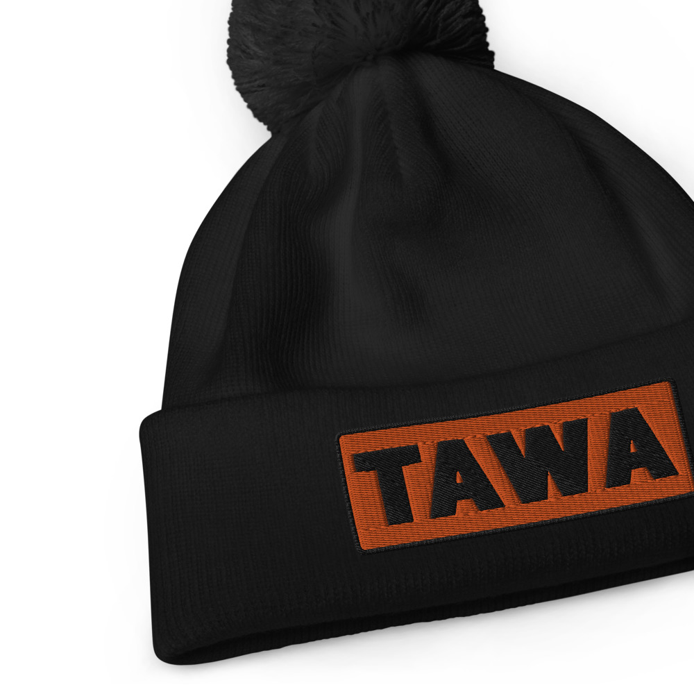 Bonnet à pompon TAWA orange – Image 2