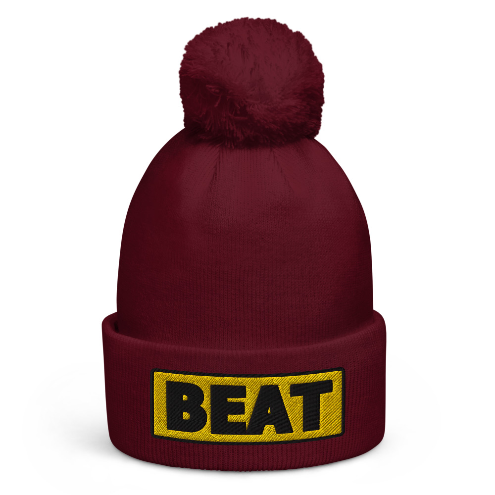 Bonnet à pompon BEAT jaune – Image 3