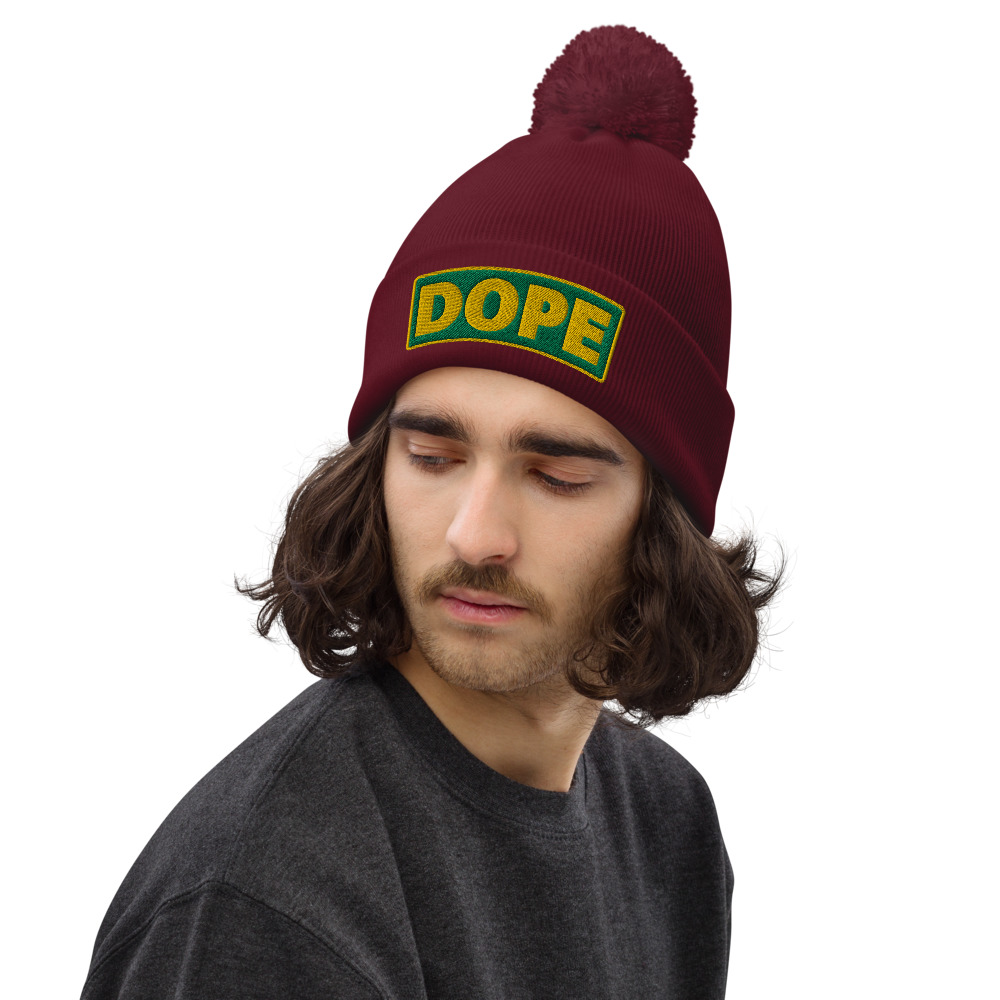 Bonnet à pompon DOPE vert – Image 3