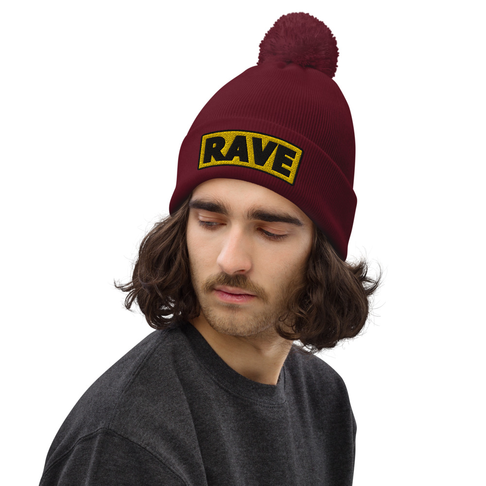 Bonnet à pompon RAVE jaune – Image 3