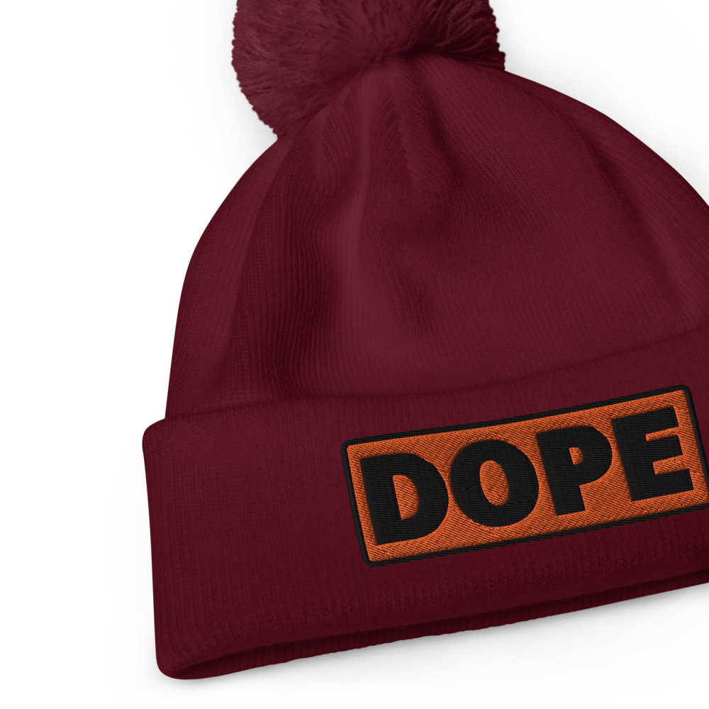 Bonnet à pompon DOPE orange – Image 3