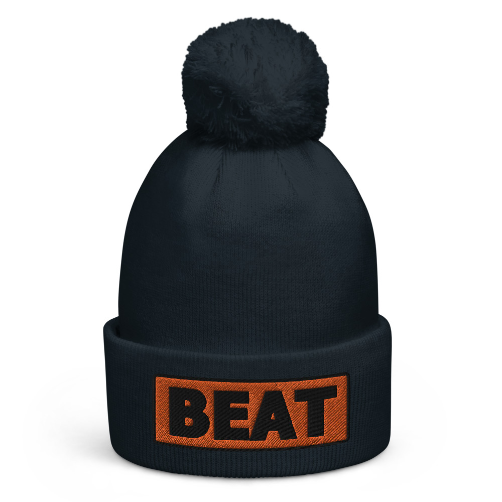 Bonnet à pompon BEAT orange – Image 4