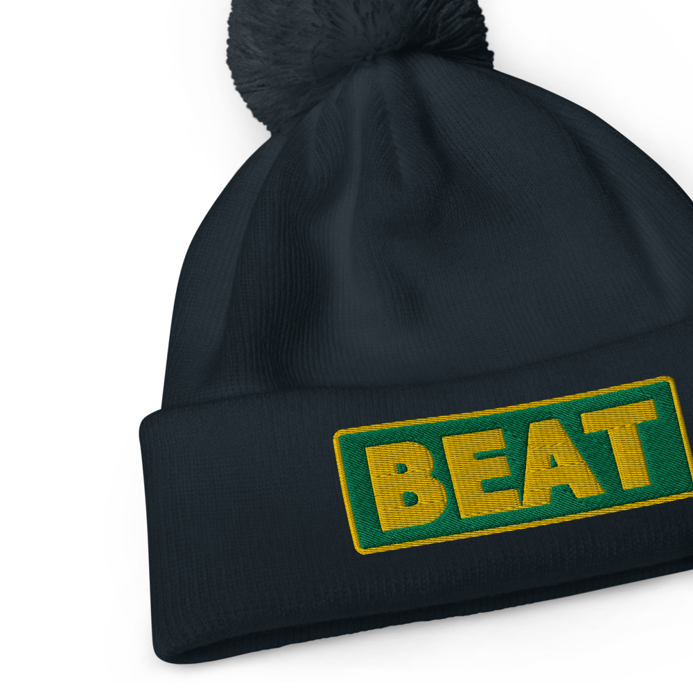 Bonnet à pompon BEAT vert – Image 3