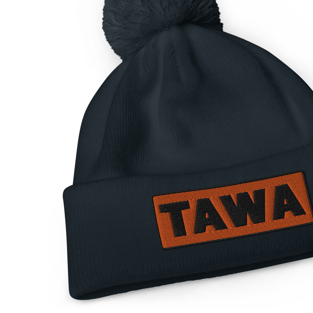 Bonnet à pompon TAWA orange – Image 4