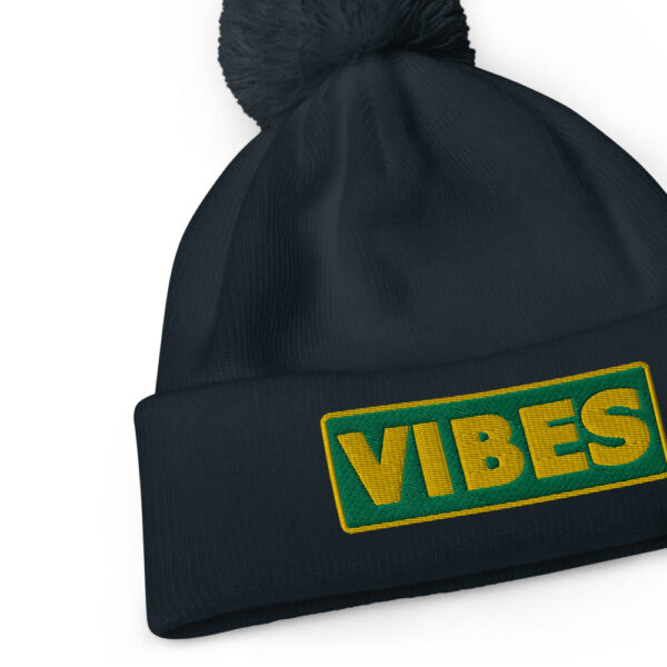Bonnet à pompon VIBES vert