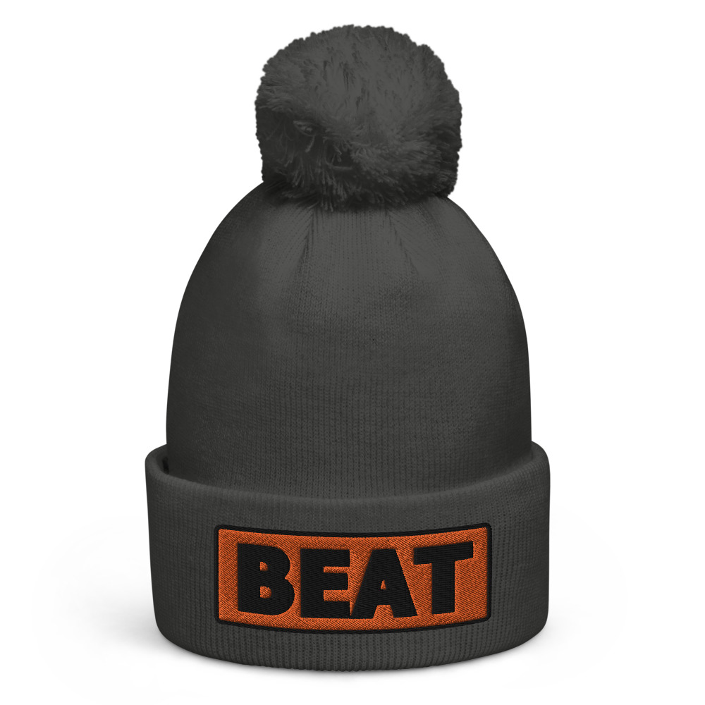 Bonnet à pompon BEAT orange – Image 5