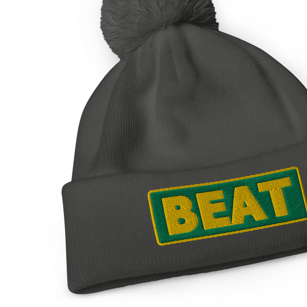 Bonnet à pompon BEAT vert – Image 4