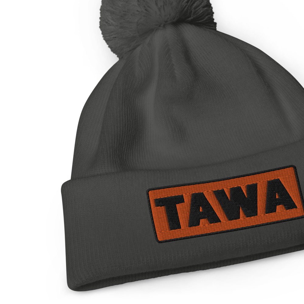 Bonnet à pompon TAWA orange