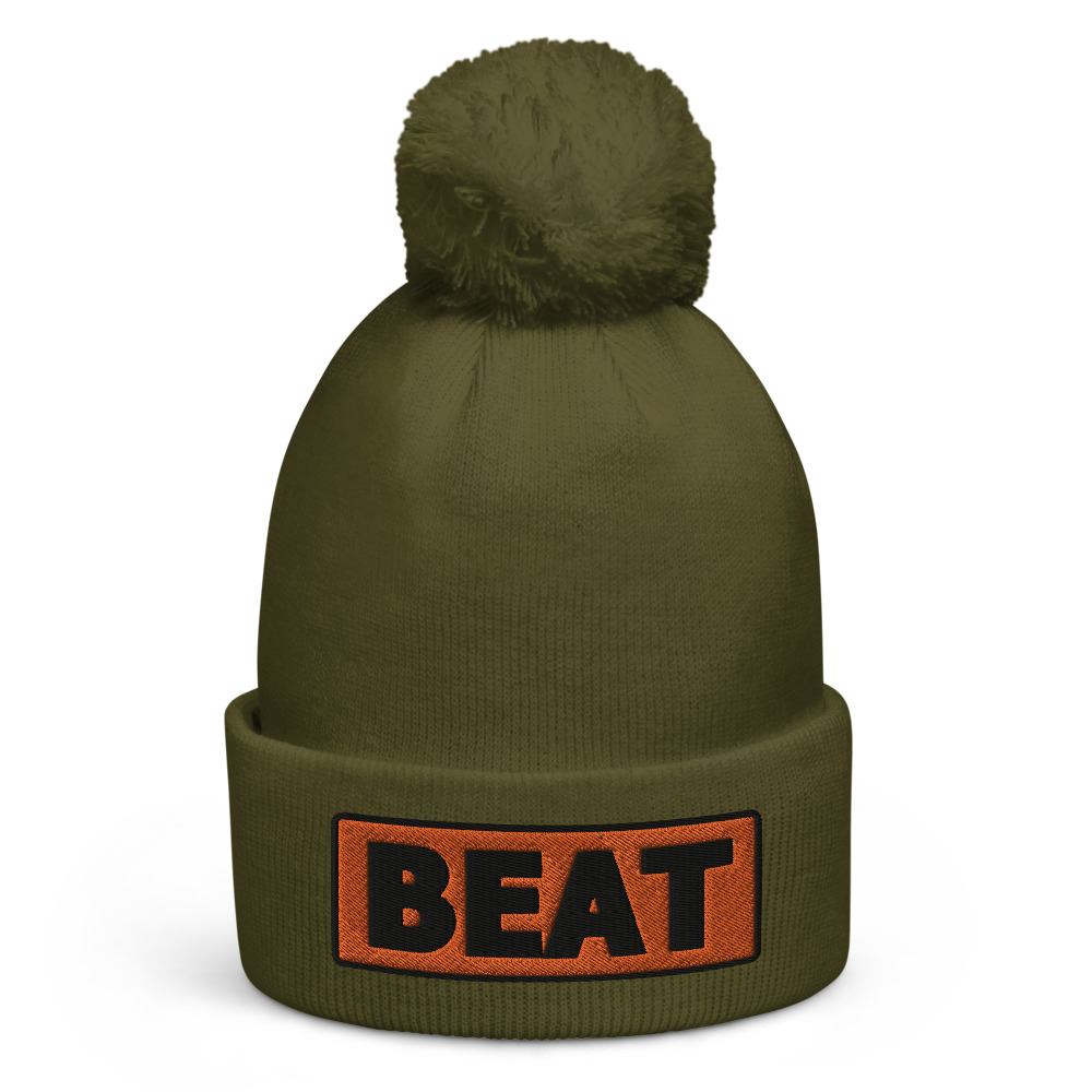 Bonnet à pompon BEAT orange – Image 6