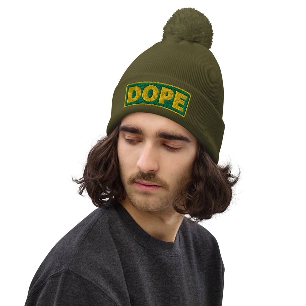 Bonnet à pompon DOPE vert – Image 5