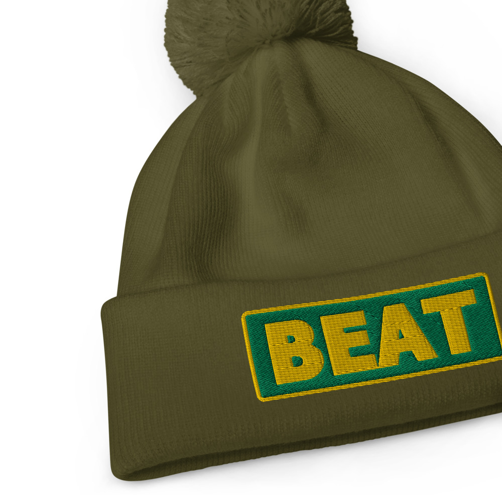 Bonnet à pompon BEAT vert – Image 5