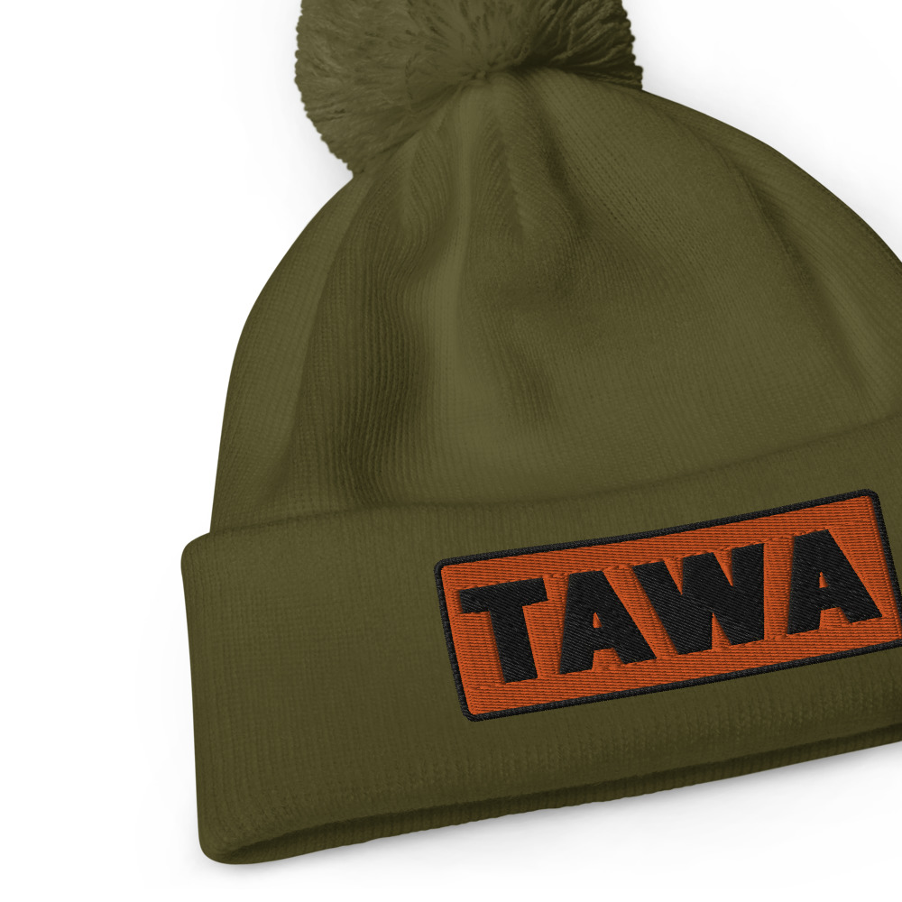 Bonnet à pompon TAWA orange – Image 5