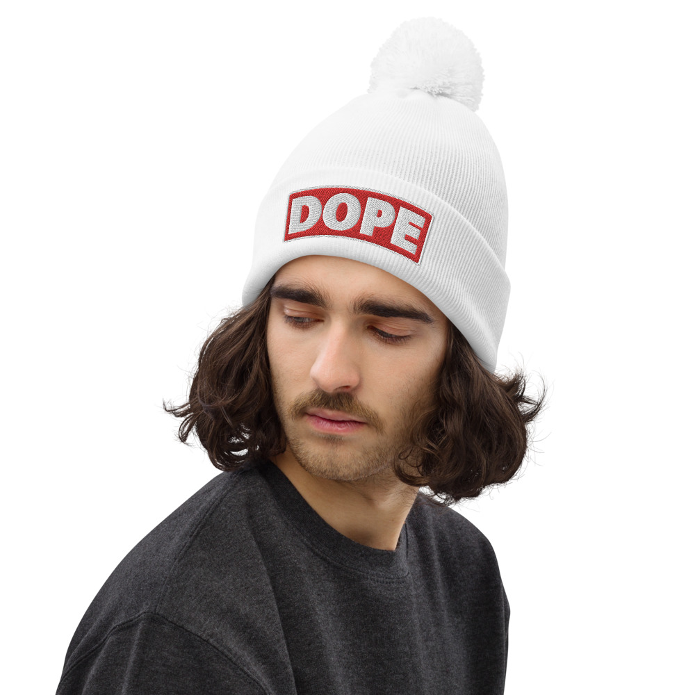 Bonnet à pompon DOPE rouge – Image 6