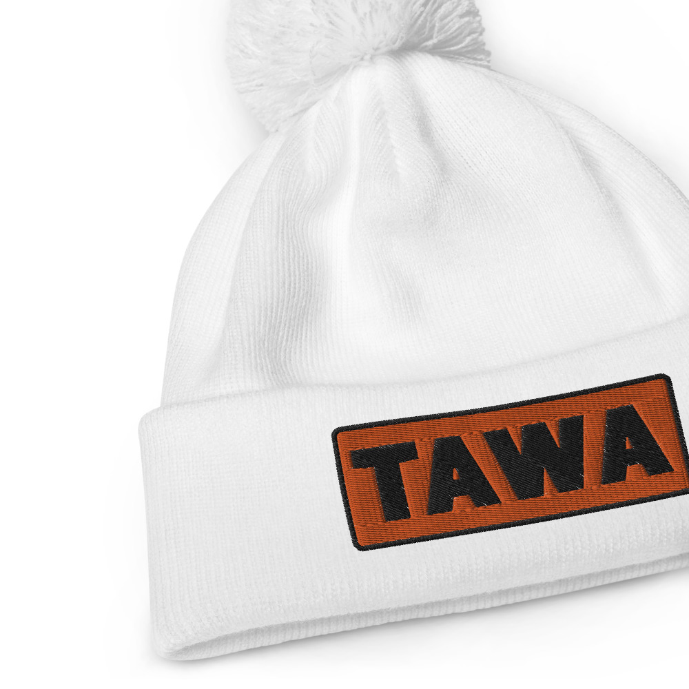 Bonnet à pompon TAWA orange – Image 6