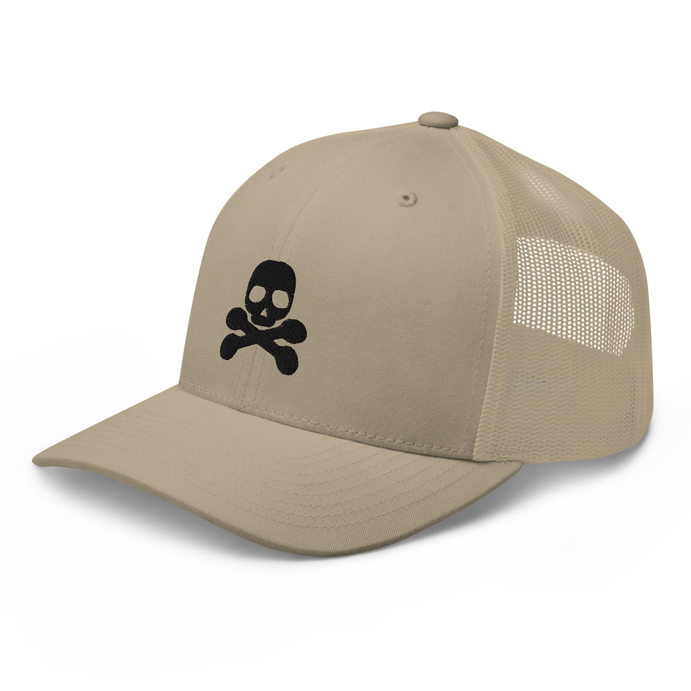 Casquette Trucker pirate noir – Image 3