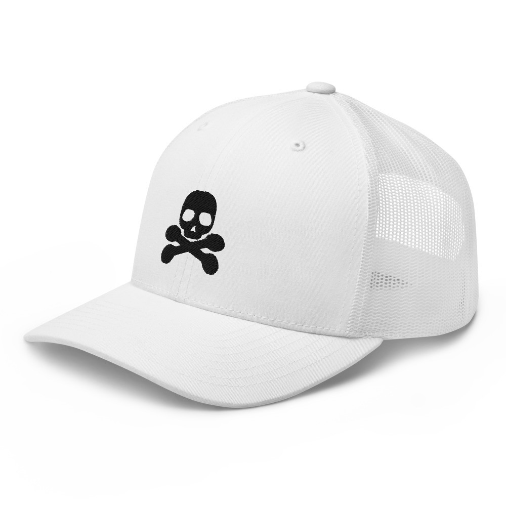 Casquette Trucker pirate noir