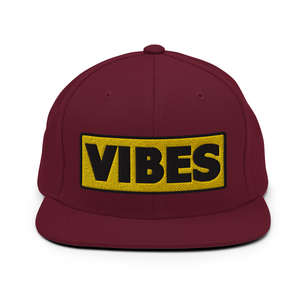Casquette Snapback VIBES jaune