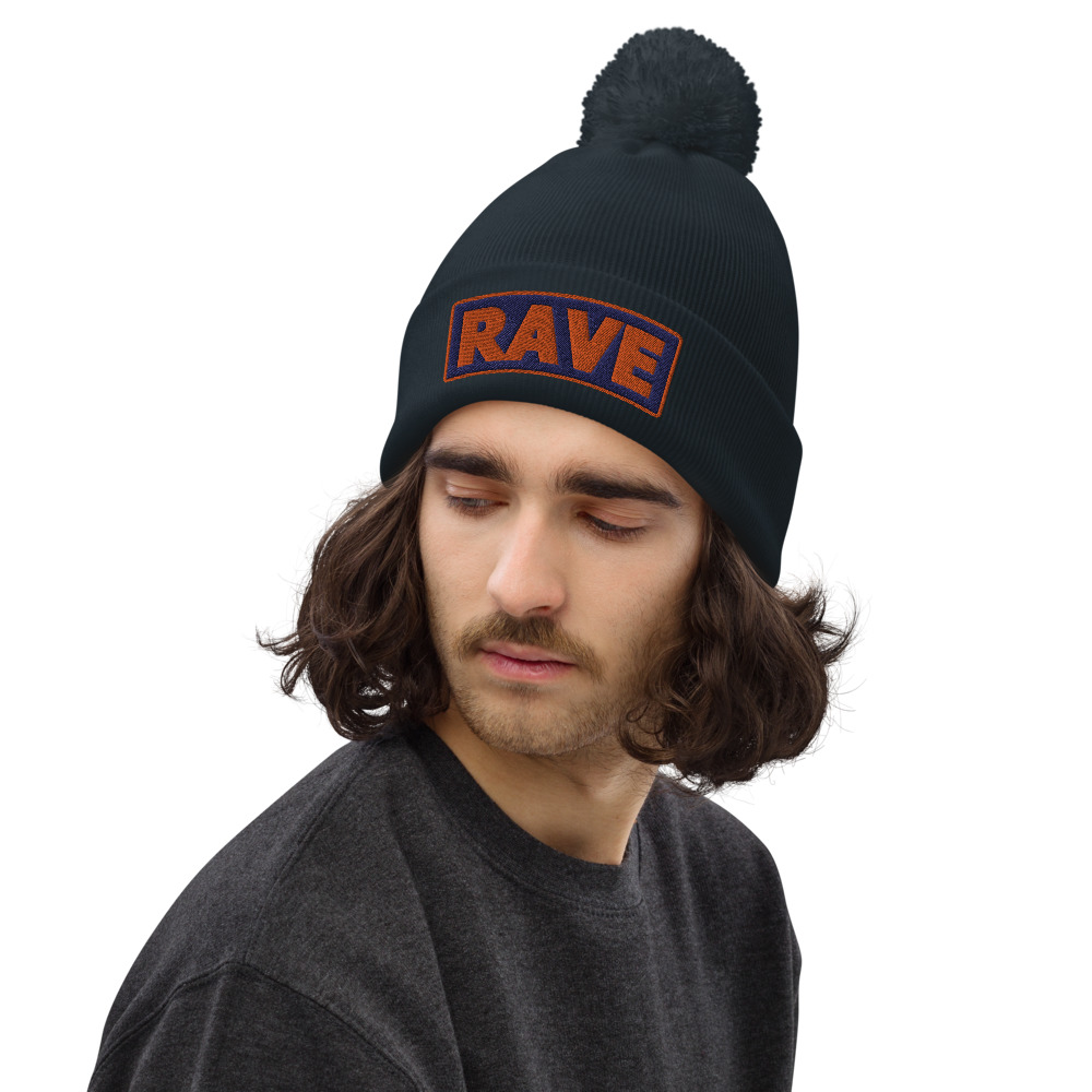 Bonnet à pompon RAVE bleu – Image 6