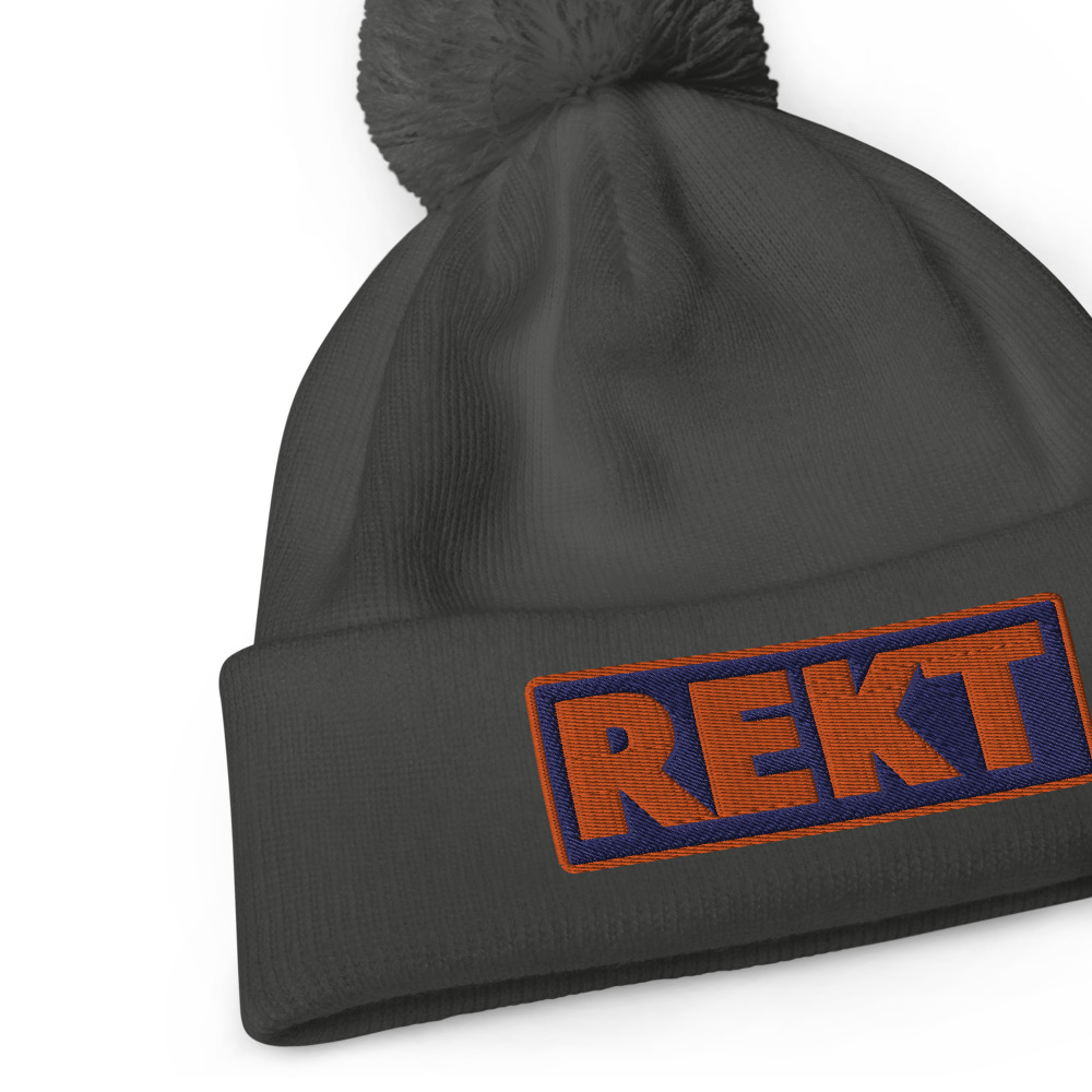 Bonnet à pompon REKT bleu – Image 4