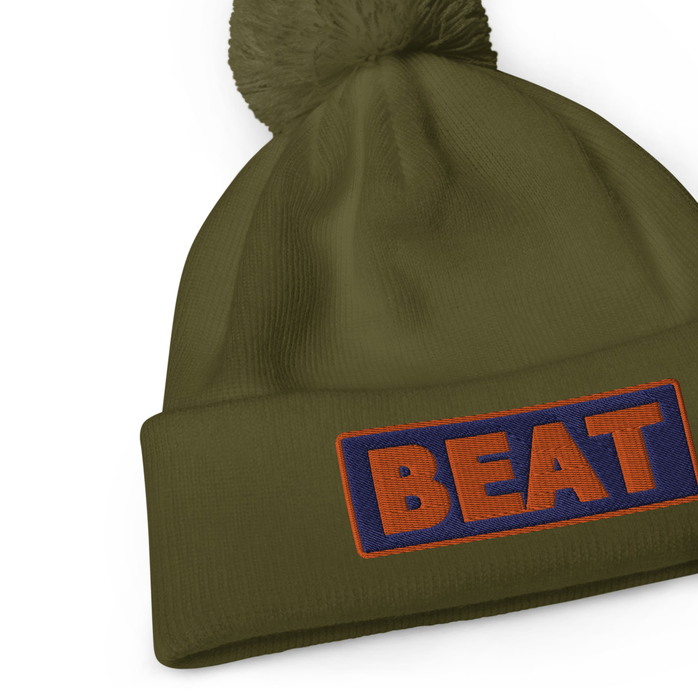 Bonnet à pompon BEAT bleu – Image 6