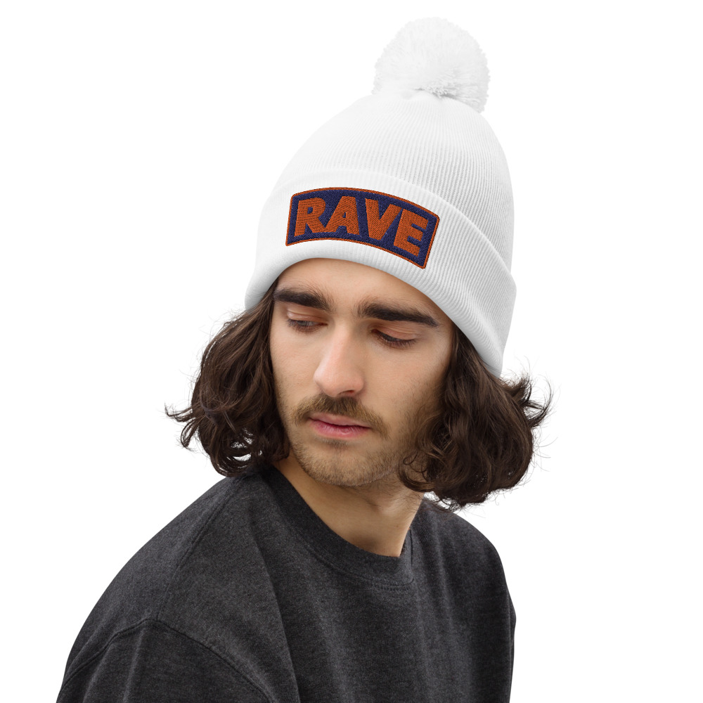 Bonnet à pompon RAVE bleu – Image 3