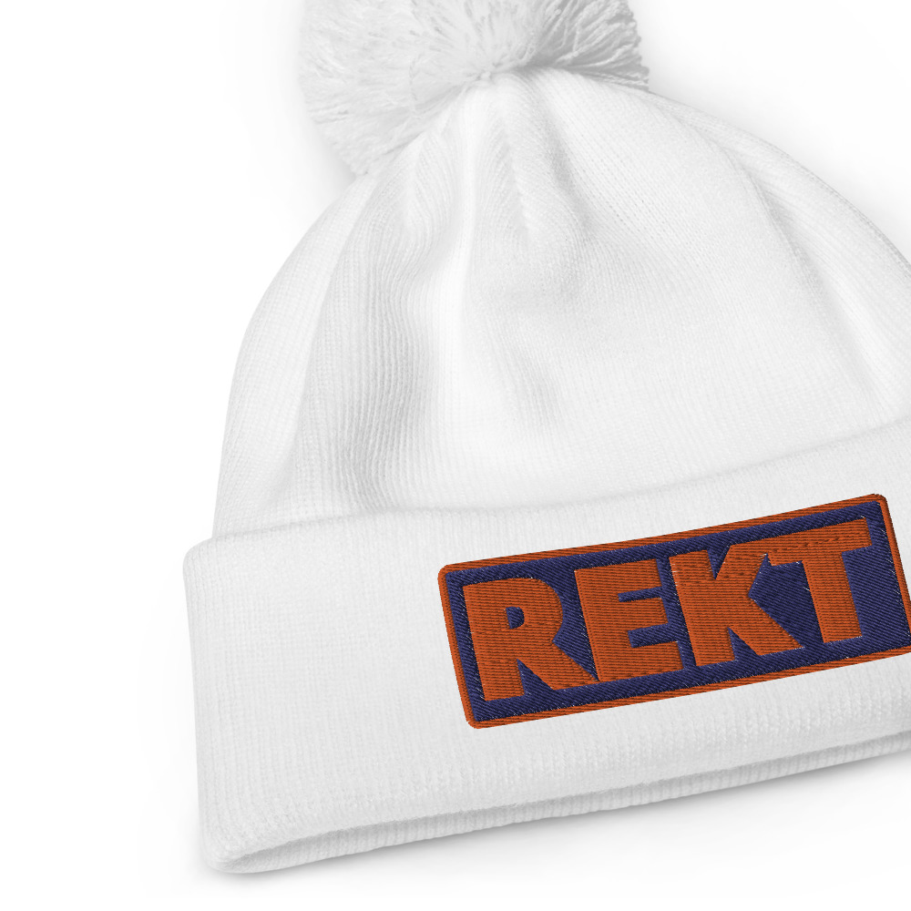 Bonnet à pompon REKT bleu – Image 6