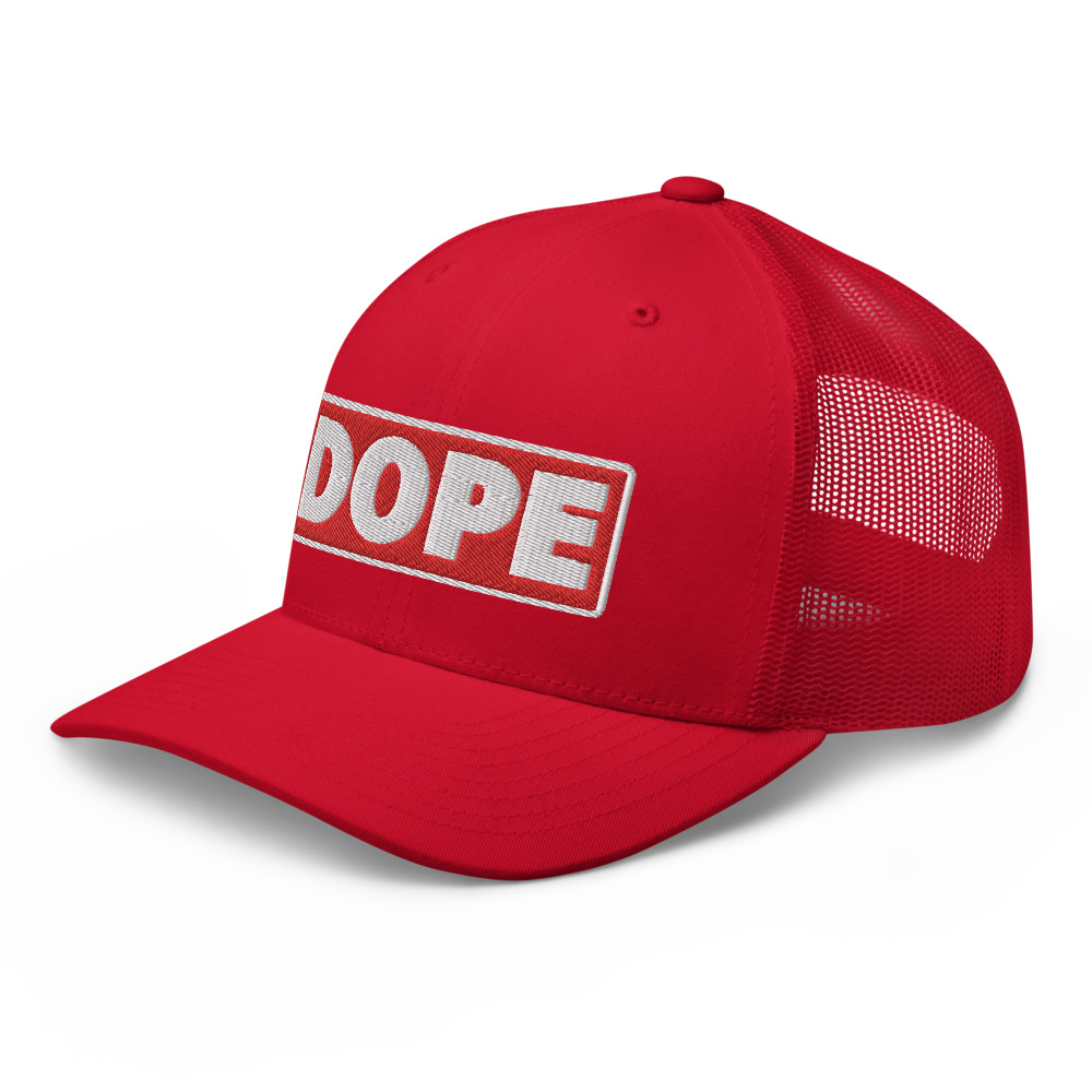 Casquette Trucker DOPE rouge – Image 5