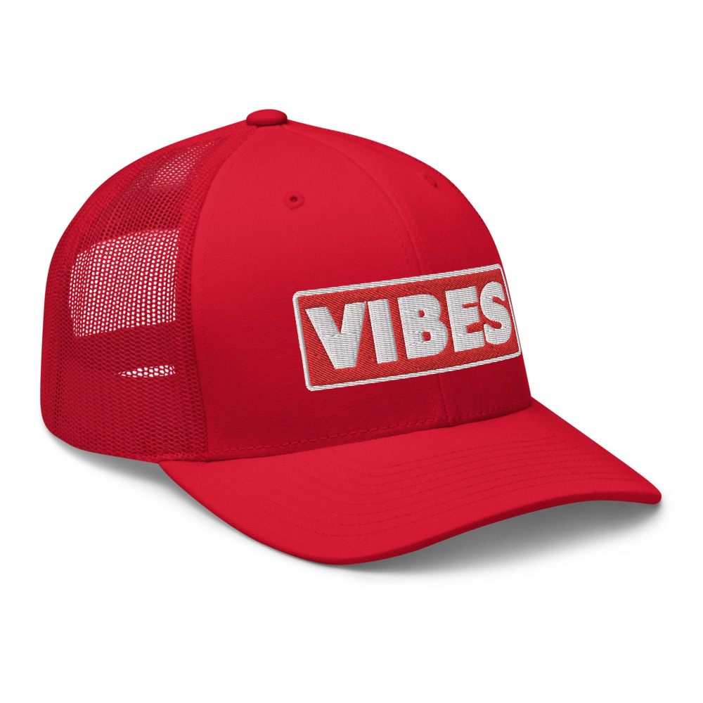 Casquette Trucker VIBES rouge – Image 5