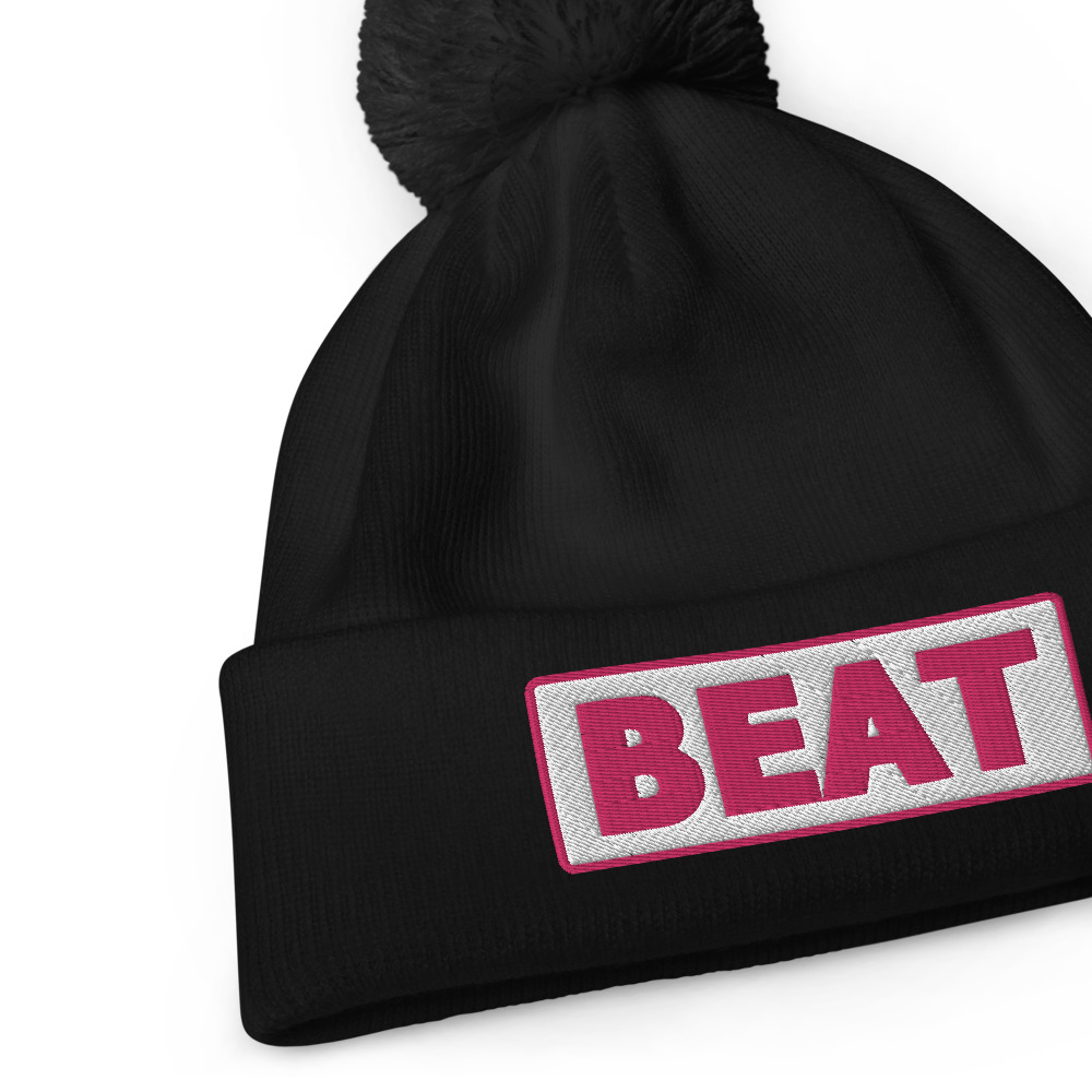 Bonnet à pompon BEAT blanc