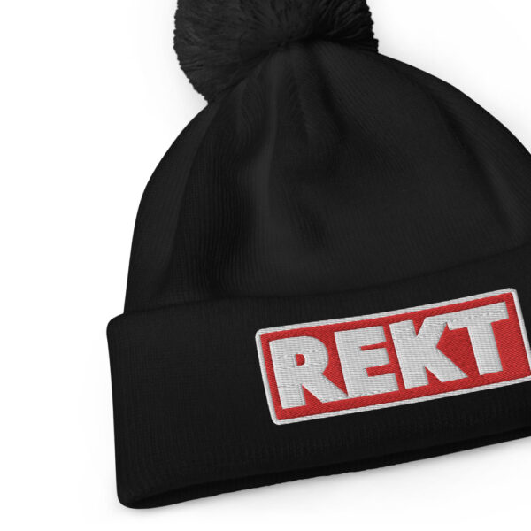 Bonnet à pompon REKT rouge