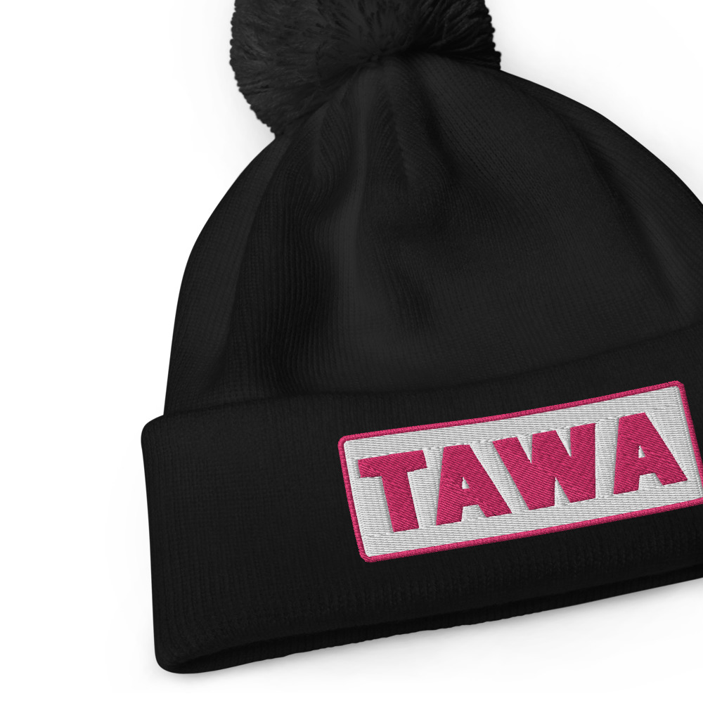 Bonnet à pompon TAWA blanc – Image 2