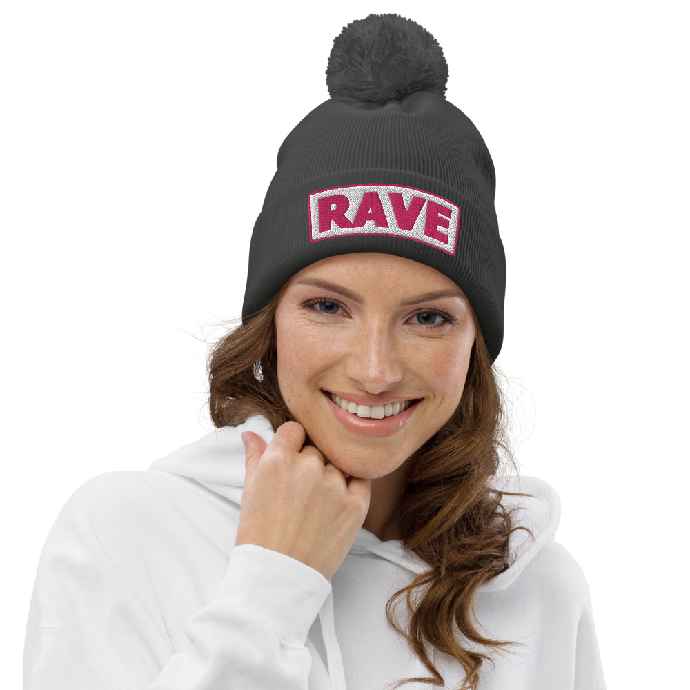 Bonnet à pompon RAVE blanc – Image 5