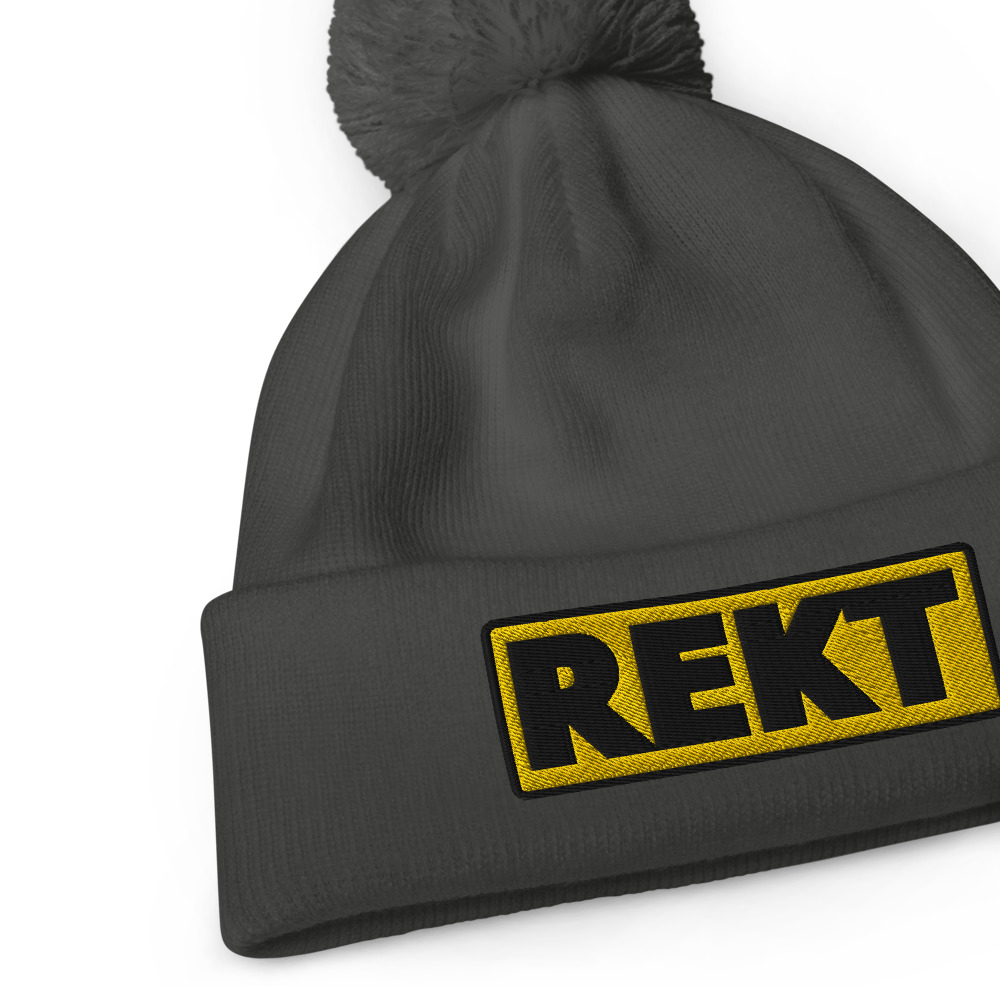 Bonnet à pompon REKT jaune – Image 5